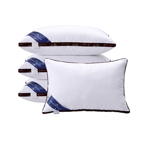 Oreiller de lit personnalisé avec logo OEM ODM, cœur en coton pur haute densité, confort de sommeil premium, approvisionnement en gros, prêt à être expédié - Product Image 1