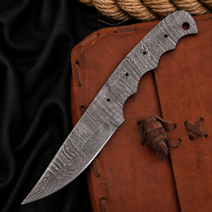 Kit de Fabricación de Cuchillos de Acero de Damasco Forjado a Mano de Alta Calidad, Hoja Entera, Punta Recta, para Caza al Aire Libre, Bushcraft, DIY, OEM - Product Image 1