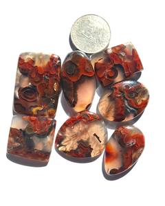 Bâton naturel Agate Cabochon de pierres précieuses en vrac en gros dos plat lisse mélange forme et taille pour la guérison et la fabrication de bijoux - Product Image 2