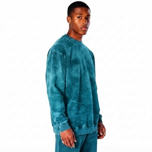 Sudadera de Algodón 100% con Lavado Ácido, Transpirable, Ecológica, de Invierno, Cuello Redondo, Casual, de Alta Calidad para Hombre - Product Image 1