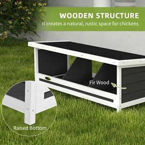 Pollaio Grigio con Tetto in Asfalto, Cassette per Nidificazione in Legno, Accessori per Gabbie di Animali fino a 3 Galline - Product Image 4