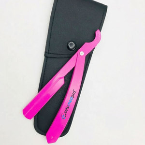 Pink Turkish Cut Throat Stainless Steel Professional Classic Men Straight <b>Razor</b> Single Blade for Face Body Use Turkish Design - Product Image 6