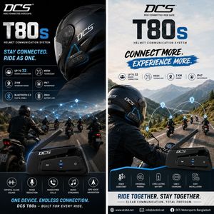 Intercomunicador para Casco de Motocicleta DCS T80S IP67, Sistema de Comunicación Mesh, Auriculares para Motociclistas, Comunicación en Grupo al Aire Libre - Product Image 4
