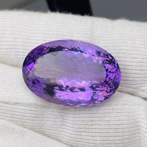 Ametista natural de corte ovalado, 46.53 quilates, piedra preciosa de gran tamaño, calidad AAA, con brillo, buen color, corte y pulido perfectos a precio económico. - Product Image 2