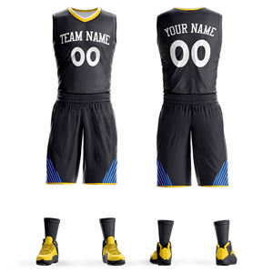 Set Jersey Basket Personalisasi, Pakaian Olahraga Bernapas, Seragam Tim Profesional - Product Image 4