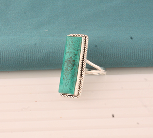 Wholesale Classic Party Women's Rectangular Amethyst 925 <b>Sterling</b> <b>Silver</b> Rope <b>Wire</b> Bezel Setting Ring Supplier - Product Image 4