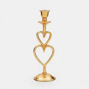 Hearty Ascend <b>Black</b> And Golden <b>Candlestick</b> Holder with Gold Base for Home Decoration - Product Image 1