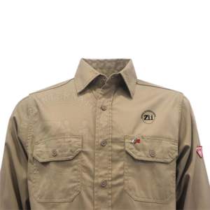 Chemise de travail ignifuge et résistante au feu, protection contre les vapeurs, conforme à la norme NFPA2112/CAT2, 100% coton, camouflage, légère, manches longues - Product Image 5