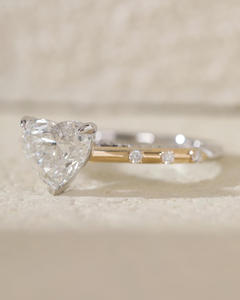 Anillo personalizable de diamante de laboratorio de oro amarillo blanco de 10K, 14K, 18K, certificado IGI, anillo de compromiso de diamante cultivado en laboratorio de joyería CVD - Product Image 2