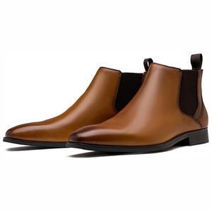 Chaussures en cuir noir de qualité supérieure à lacets et bout pointu avec finition polie, doublure respirante, antidérapantes pour le travail, les événements et les mariages - Product Image 2