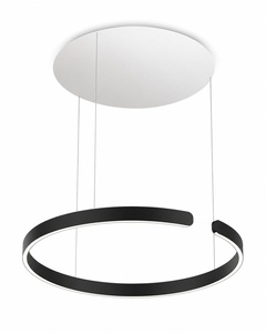 Modern Double Ring Silicone LED Pendant <b>Light</b> with Three Color Dimming for <b>Dining</b> Room Hotel - Product Image 1