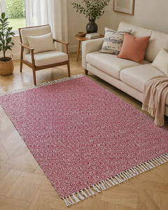 Direct Factory Price Best Cotton Mosaic Handloom Bohemian Area Rug Soft Home Decor Customizable Living Room PET Friendly - Product Image 1