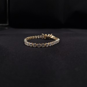 Luxury 18k <b>Solid</b> <b>Gold</b> Minimalist Tennis Bracelet Brilliant Cut Lab-Grown Diamonds Prong Set IGI Certified Wedding Party Gift - Product Image 5