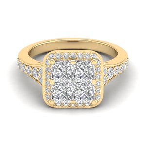 แหวนเพชรหมั้นทองคำขาว 14K ประดับเพชร IGI Certified รุ่นขายดีของ REYES สำหรับผู้หญิง ออกแบบได้ตามสั่ง แหวนแต่งงาน - Product Image 6