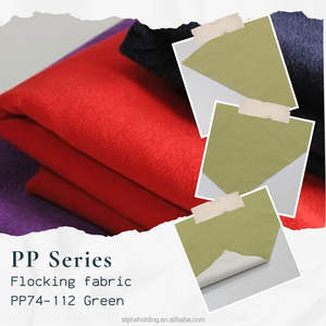 Tissu floqué en rayonne tissée à poils ras, 54 pouces, 70Y, pour emballage de bijoux, PP74-112, vert - Product Image 2