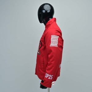 Global Ropes Embroidered Bomber <b>Jackets</b> for <b>Men</b> Red Zipper Front Patch Design Streetwear Autumn Wear with Customized Logo <b>Jacket</b> - Product Image 3