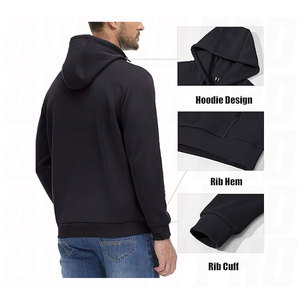 Men’s Lightweight Fleece Hoodie Sweatshirt Active Casual Workout Pullover Soft Polyester Cotton Fabric Hoodies Screen Printing - Product Image 2
