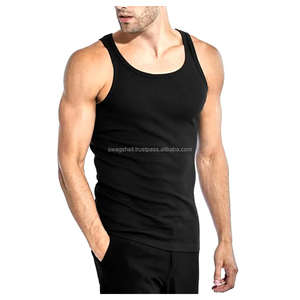 Camisetas sin mangas de gimnasio con logotipo personalizado para hombre, tejido de punto transpirable, Color sólido, informal, personalizado, al por mayor precio de fábrica, camiseta de entrenamiento lisa - Product Image 3