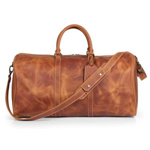 Nouveauté : Sac de voyage décontracté pour homme en cuir véritable, imperméable, sac de sport en cuir, en vente en ligne à bas prix - Product Image 3