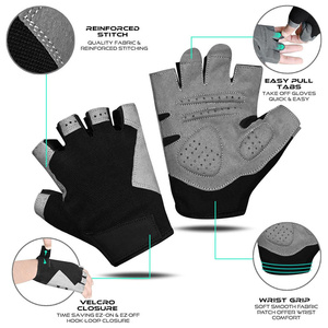 Guantes de Ciclismo de Dedos Cortos Personalizados de Alto Rendimiento para Hombre, Guantes para Entrenamiento, Levantamiento de Pesas, Fisicoculturismo, Precio al por Mayor - Product Image 5