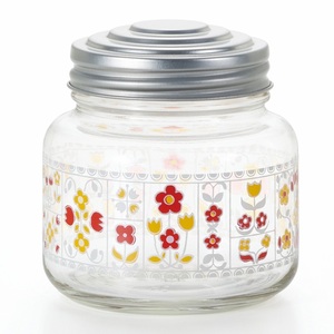 Aderia Retro Bonbon Jar Mini, Recipiente de Vidrio con Tapa de Metal, Hecho en Japón, Tarro para Dulces, Estilo Retro Showa, Contenedor para Almacenamiento de Alimentos - Product Image 4