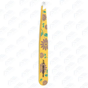 <b>Precision</b> Hair Removal <b>Tool</b> with Professional Grip for Brow Shaping Crafted Slanted Stainless Steel Eyebrow Tweezers - Product Image 5