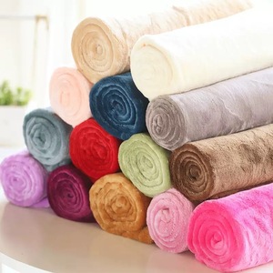 Solid Color Polar Fleece <b>Blanket</b> Rectangle Shape Skin-Friendly Knitted Coral Fleece Throw Home Use Four Seasons - Product Image 1