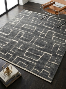 Hand Knotted High Pile Floral Wool Rug with Latex Backing Modern Abstract Area <b>Carpet</b> for Living Room Hotel Decor - Product Image 5