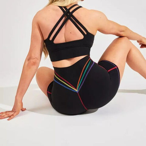 latest Women's High-Waist Seamless Yoga Biker Shorts <b>Tummy</b> <b>Control</b> Workout Pants with Pockets Custom Gym Sport Fitness shorts - Product Image 2