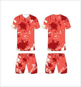 Custom Sublimated Blue Camouflage Soccer Jersey Set for <b>Men</b> V-Neck Short Sleeve Moisture Wicking Athletic Fit - Product Image 3
