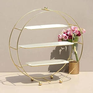 Elegante Soporte de Dos Niveles Plateado para Postres, Torre de Exhibición para Decoración de Pasteles, Soportes para Cupcakes para Servir en Buffet - Product Image 3