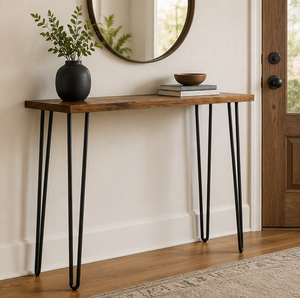 Pieds de table industriels de 28 pouces pour atelier, 2 barres, capacité de charge de 500 lb, pieds de table en métal noir, pièces de meubles DIY, 4 pièces EDPTBL011 - Product Image 1