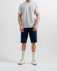 T-shirt pull à col rond vintage surdimensionné en coton 100% lourd pour homme, nouvelle collection printemps-été - Product Image 6
