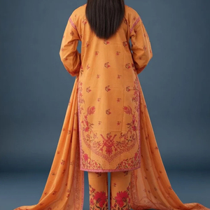 Ensemble 3 pièces de qualité supérieure pour femme : Shalwar Kameez et Dupatta de créateur 2026 - Product Image 5