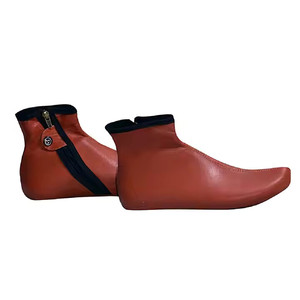 Real Leather Khuff Slipper <b>Socks</b> Plus Size Winter <b>Warm</b> Men <b>Women</b> Handmade Foot Covers High Quality Custom Color - Product Image 3