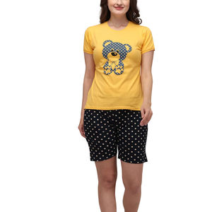 Ensemble deux pièces pour femme : T-shirt de sport décontracté imprimé, dernière collection, et short cycliste taille haute grande taille, motif uni, nouveau tissu - Product Image 1