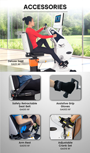 Electric Hand and Foot Pedal <b>Exerciser</b> Elliptical Machine Seated Pedal <b>Leg</b> <b>Exerciser</b> for Seniors Commercial Use with Touch Scree - Product Image 5