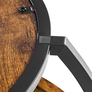 Tavolino Laterale Moderno Minimalista a 2 Livelli in Legno con Vano Portaoggetti Aperto e Robusta Struttura in Metallo - Product Image 4