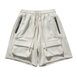 6 Pocket Sporty Eco Friendly Quick Dry Waterproof Drawstring Mid Waist Woven Solid <b>Canvas</b> Cotton Spandex Cargo Shorts Men Half - Product Image 4