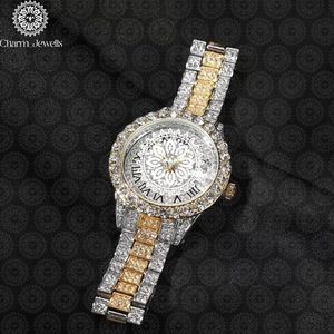 Charm Jewells Montre de luxe pour homme en acier inoxydable, cadran rose de 40 mm, lunette en cristal, mouvement mécanique, résistance à l'eau 10 bars - Product Image 5