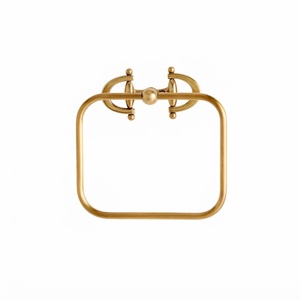 Porte-serviettes décoratif en laiton nacre, support mural pour serviettes de toilette, style vintage, pour salle de bain et cuisine - Product Image 5