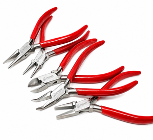 Premium 5 Inch Stainless Steel Jewelry <b>Pliers</b> <b>Set</b> Round Nose End Cutting Wire <b>Pliers</b> Multifunctional Hand Tools for Jewelry - Product Image 1