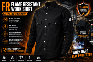 เสื้อเชิ้ตแขนยาวคุณภาพสูง ผ้าฝ้าย 100% ป้องกันไฟฟ้าสถิตย์ ได้รับการรับรองมาตรฐาน CE สำหรับงานเชื่อมโลหะแบบอเมริกัน ทนไฟ เหมาะสำหรับงานเหมืองและช่างไฟฟ้า - Product Image 6