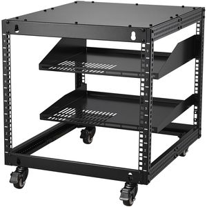 Rack Server Open Frame 9U, Profondità Regolabile 23FT-40FT, Montaggio a Parete o Autoportante, Rack di Rete a 360 Gradi C - Product Image 5