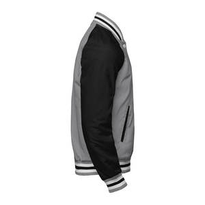 New Trendy <b>Leather</b> Sleeve Chenille Patches Premium Design Stand Varsity <b>Jacket</b> Wholesale <b>Men</b> Custom High Quality Baseball <b>Jacket</b> - Product Image 4