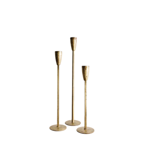 <b>Brass</b> <b>Candlestick</b> Holder Set Three Sizes Durable Metal Stand for Home Decoration Twisted Stem <b>Brass</b> <b>Candlestick</b> - Product Image 1
