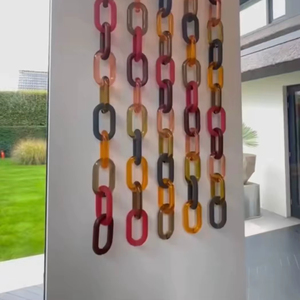 Cadena de resina transparente al por mayor, cadena gruesa y delgada de alta calidad, cadena grande para decoración del hogar y la oficina, múltiples eslabones disponibles. - Product Image 1