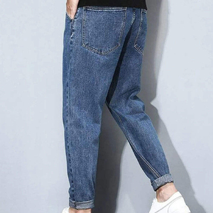 Jeans de Mezclilla Verde Estilo Personalizado para Hombre, Corte Regular, Pantalones Cargo, Cintura Media, Algodón Transpirable, Diseño Apilado, Lavado Desgastado - Product Image 5