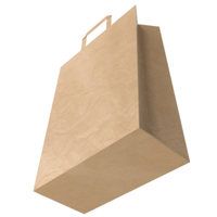Sac en papier blanc à fond carré avec cordon de serrage, écologique, jetable, recyclable, logo personnalisé
