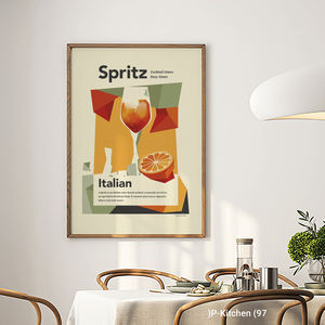 Festive Wall Decoration, Aperol Spritz Cocktail Illustration Poster, Modern Bar Wall Art Print - Product Image 2